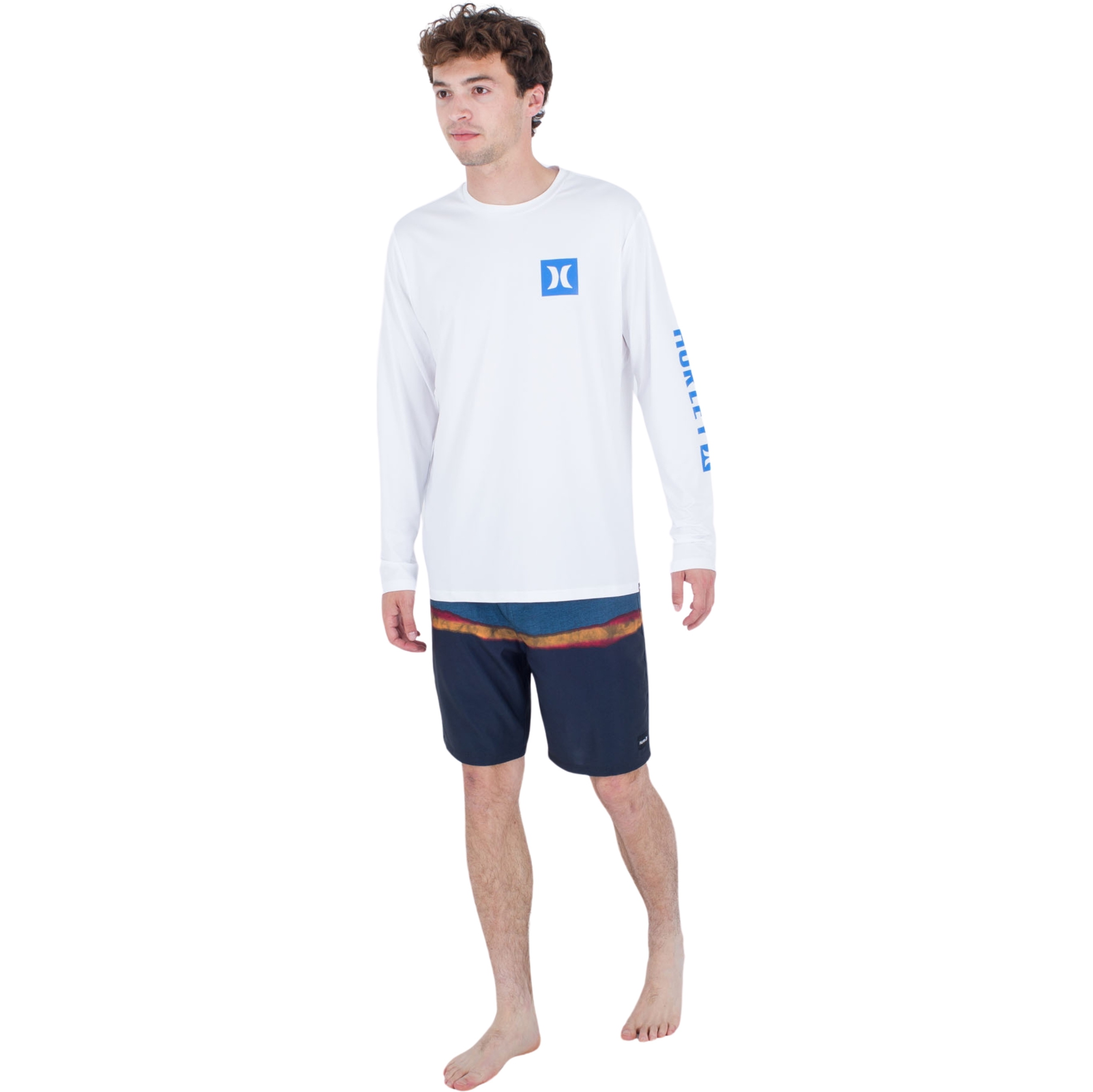 セットFCRB Hurley RASH GUARD、 SWIM SHORTS